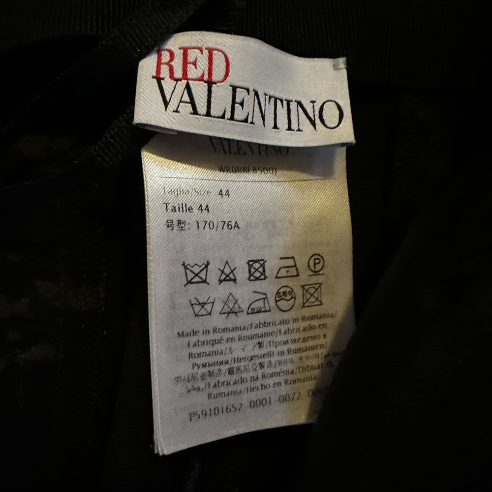 NWT RED Valentino Elegant Black Belted High Waist Wide Leg Trousers - Picture 8 of 11